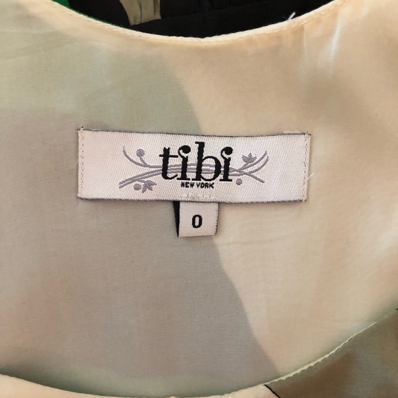 Tibi silk blend patterned mini dress sz 0 - Picture 2 of 4